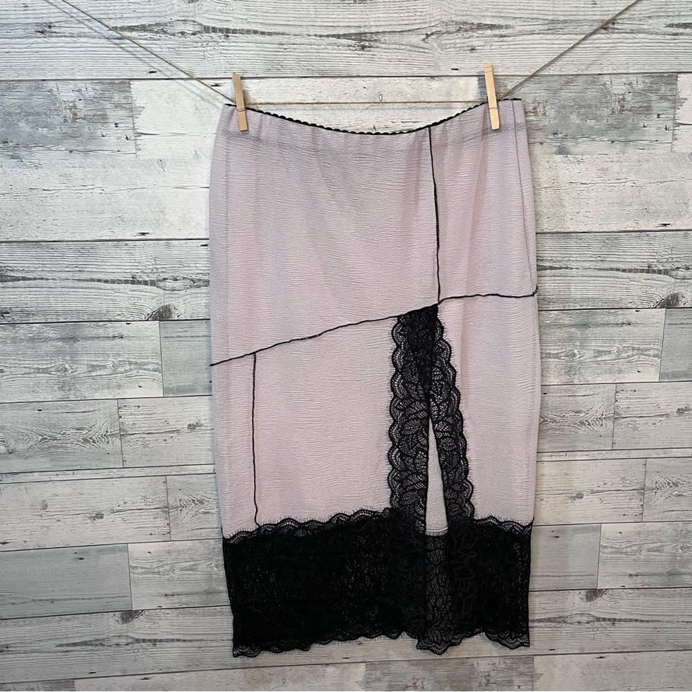 Free People Shear Pencil Skirt Lace Size M